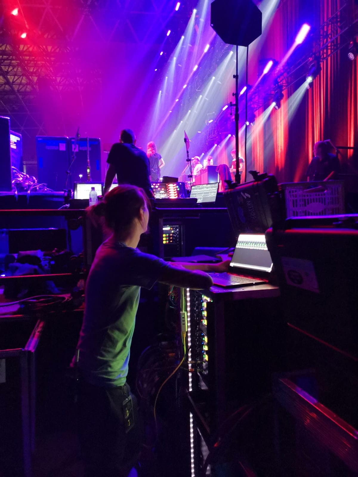 backstage at a Sting concert